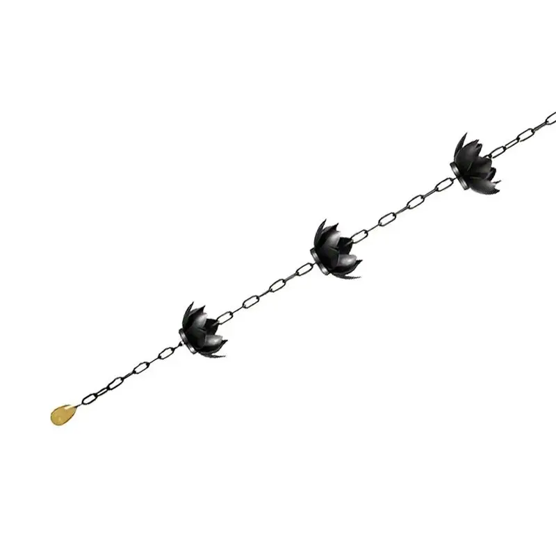 ABGE-2X Rain Chain, Lotus Rain Catcher Chain For Gutters Outside , Rain Chain Cups To Replace Gutter Downspout, Divert Water