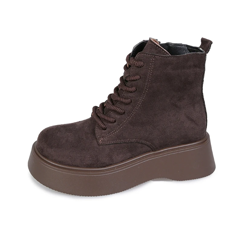 Suede Women’s Ankle Boots Flats Platform Cozy Shoes Fashion Warm Women Winter Boots Casual Sneakers Woman 2025 New Snow Botas