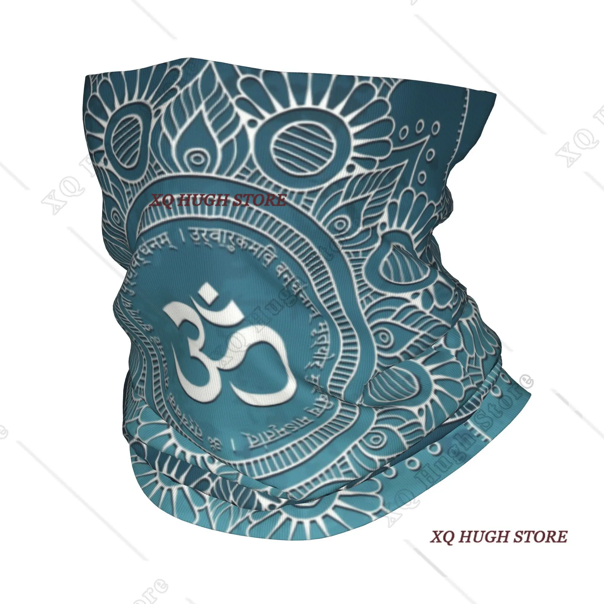 

Maha Mrityun Bau Mantra Neck Gaiter Женщины Мужчины УФ-защита для лица Зима Om Yoga Mandala Буддизм Aum Бандана Шарф для езды на велосипеде