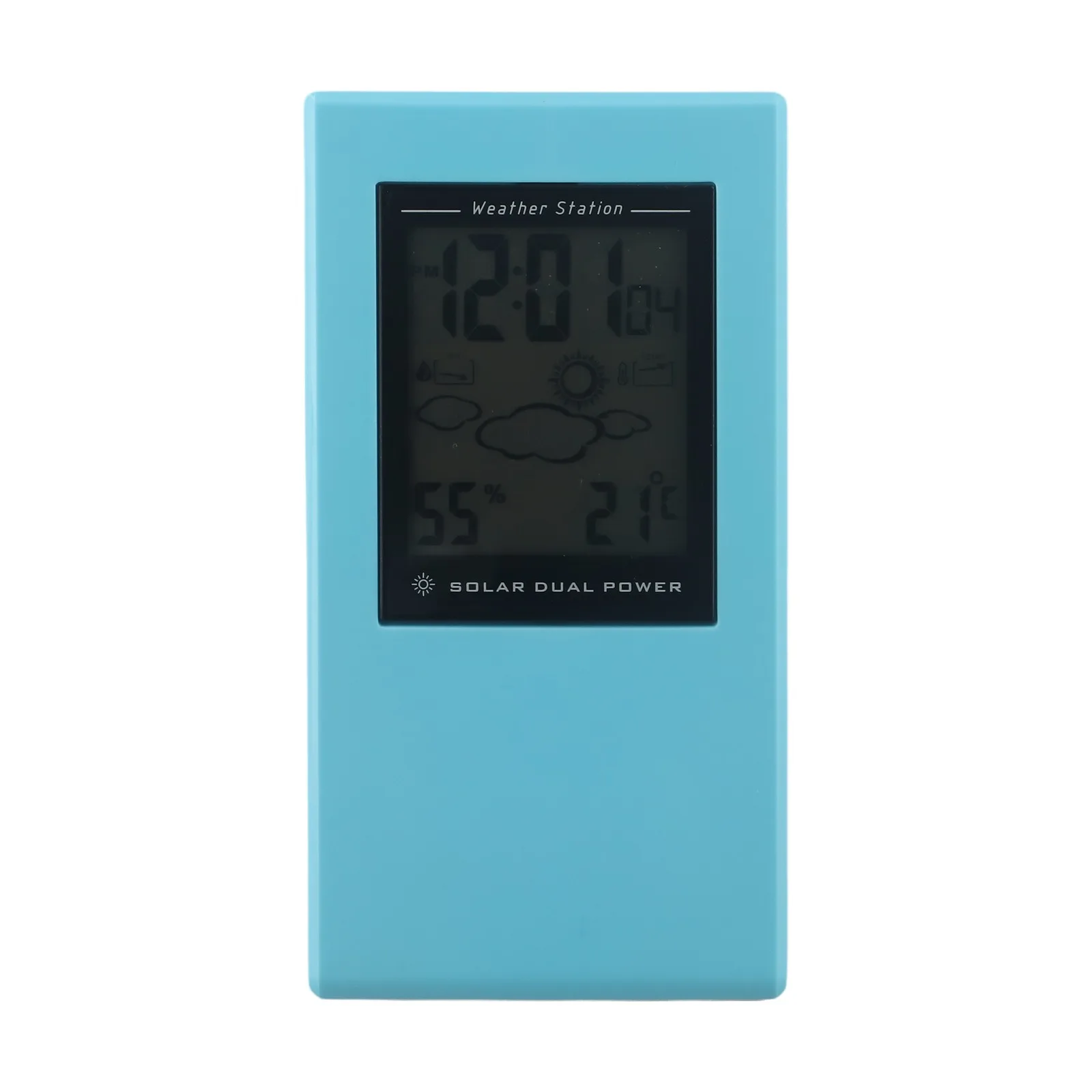 Digital Alarm Clock With Weather Station Thermometer Hygrometer Weather Clock With LCD Display Solar Alarm Home Room Table