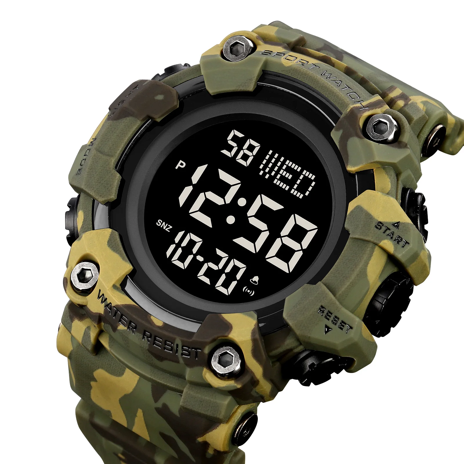 

SKMEI Fashion Trend Casual Sports Watch Double Time Countdown Waterproof Shockproof Large Dial Digital Электронные часы 1968