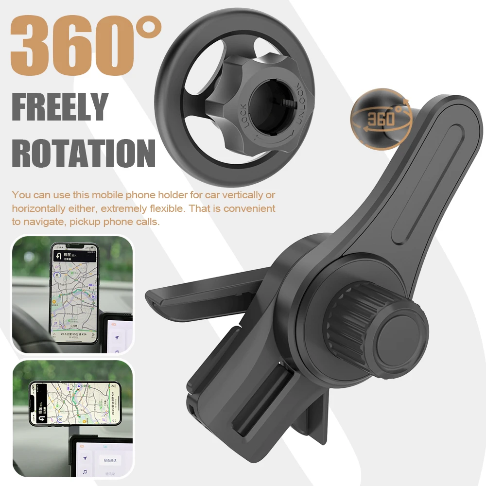 New Car Mounted Display Screen Magnetic Mobile Phone Holder 360 Degree Rotation Foldable Mount Usded for Car Electric Vehicle image 3
