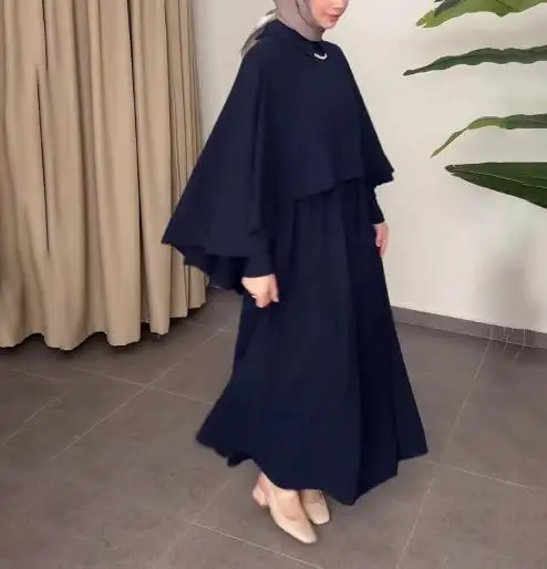 

Autumn/Winter 2025 Loose Casual Short Shawl Robe Long Dress Two Piece Set - New Style Comfortable Fit Two-Piece Outfit