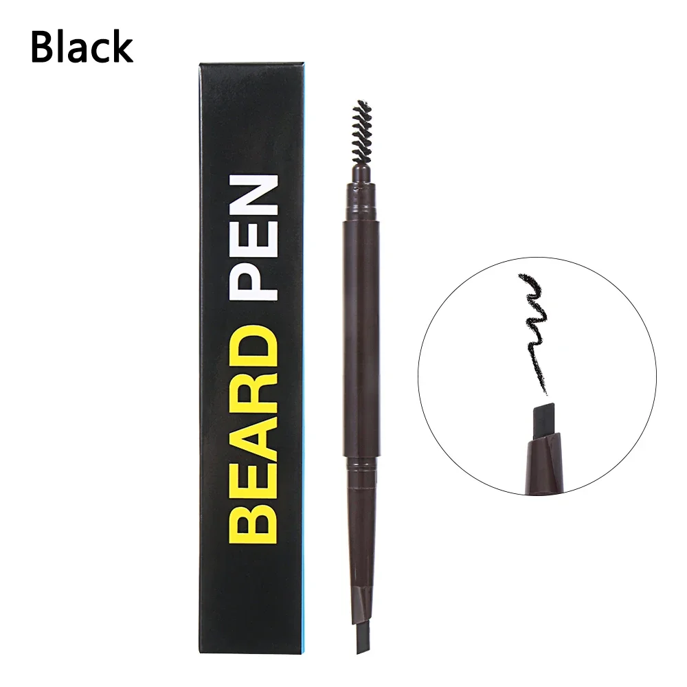 3-Color Waterproof Beard Filling Pencil & Brush Set