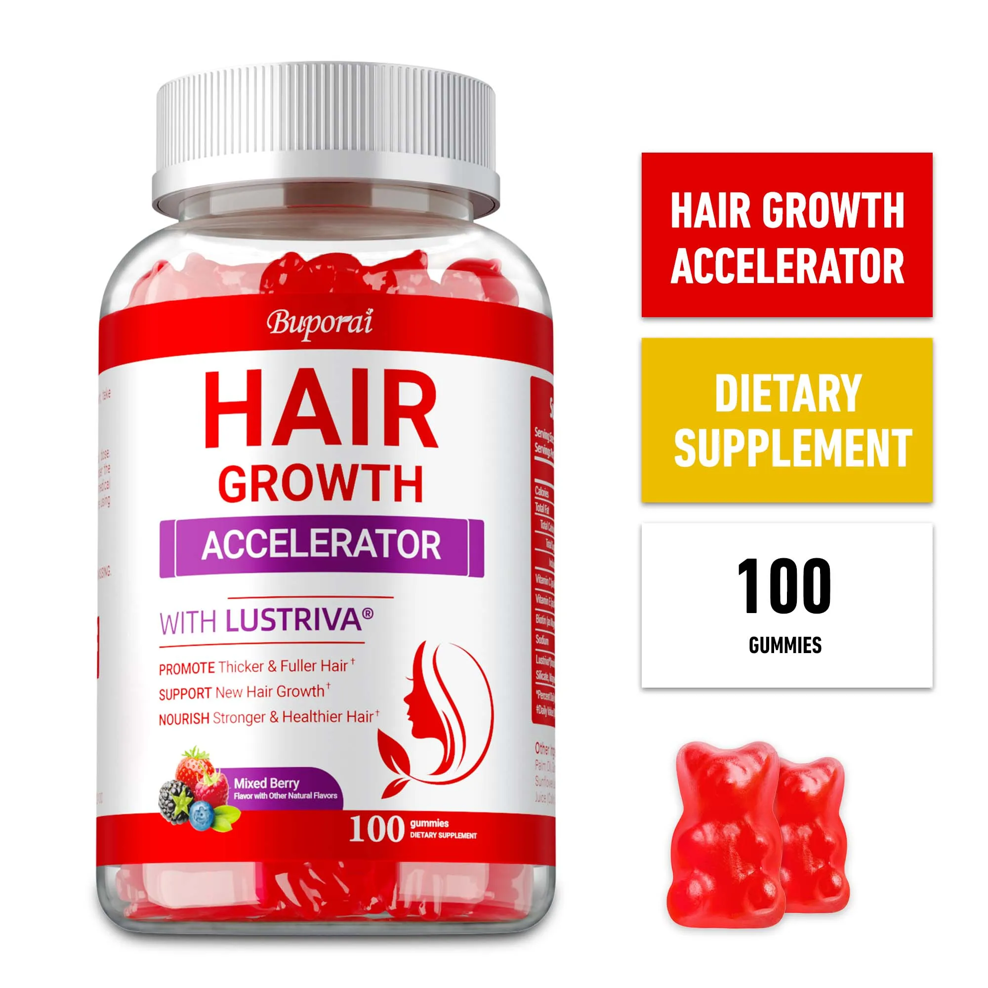 

Hair Growth Accelerator - Helps Collagen Production, Promotes Natural Growth, Thicker, Fuller, Healthier Hair, and Reduces Frizz
