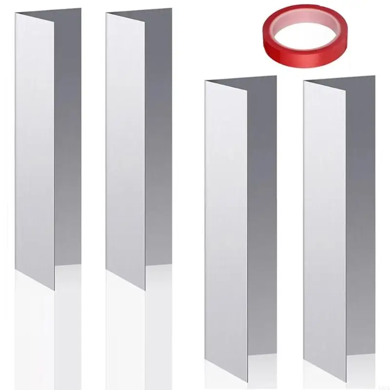 

X9FA 4pcs Garage Door Sweeps Barrier Adhesive Tape Included Weatherproof Designs