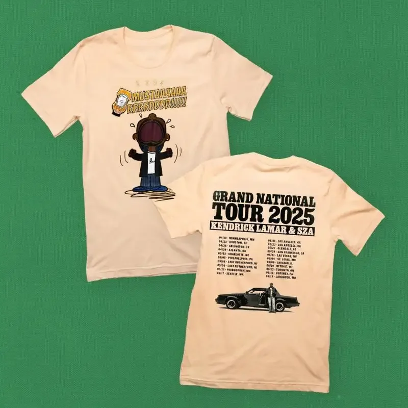Kendrick Lamar Tour 2025 For Fans Full Size S To 5Xl Sand T Shirt