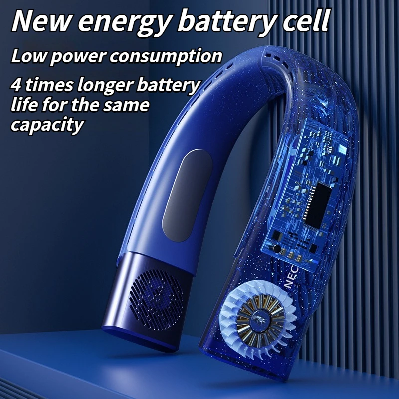 

Вентилятор на шею с перезаряжаемым USB 2025 — портативный, бесшумный, безлистный вентилятор для наружного использования, дома и офиса