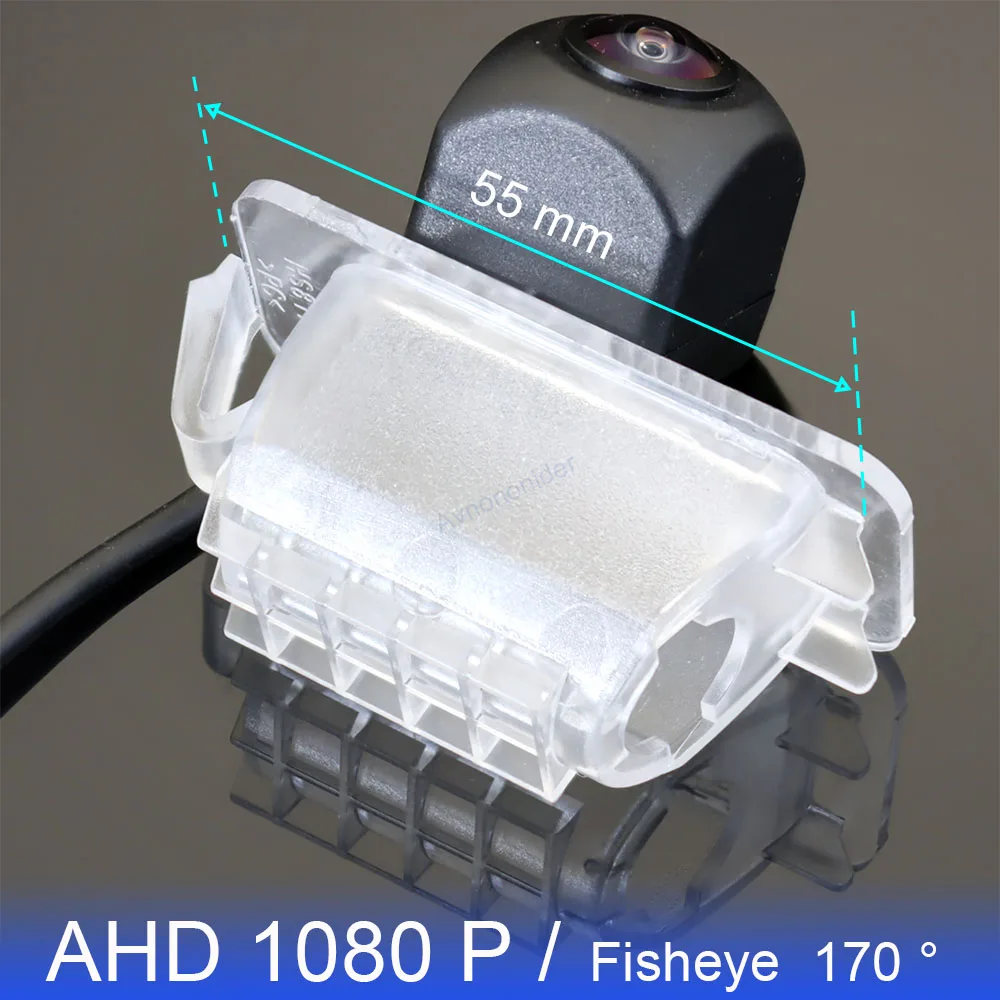 AHD 1080P 170 ° rybie oko pojazd kamera cofania wsteczny dla Ford Focus Mondeo Hatchback 2007 2008 2009 2010 2011 HD noktowizor