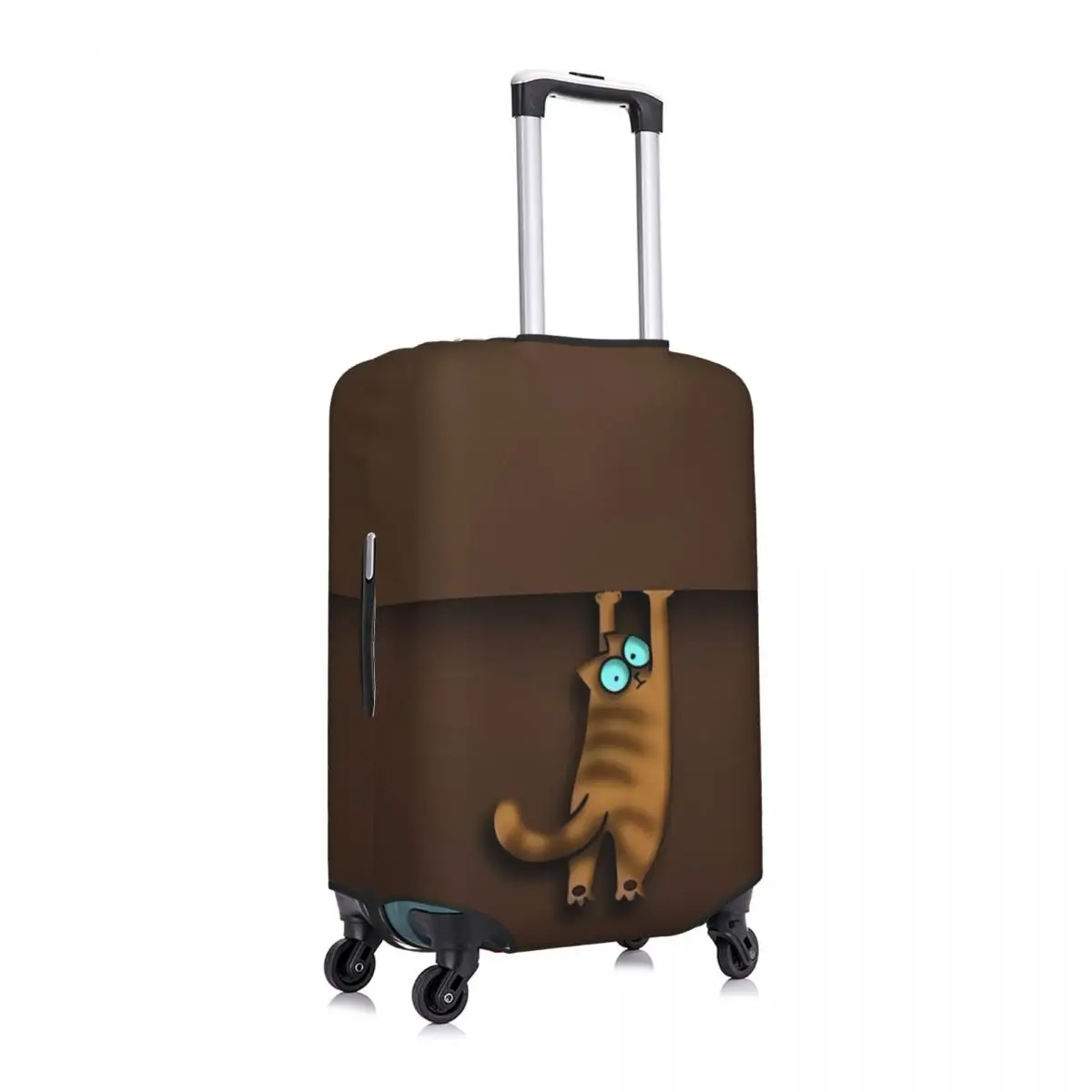 Funny Cat Suitcase Cover Animals Print Cruise Trip Holiday Practical Luggage Supplies Protector