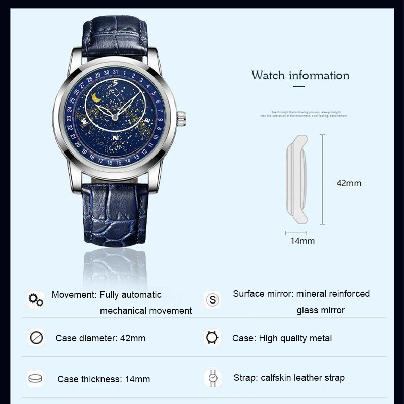 Men New Watch Fashion Waterproof Luminous Automatic Mechanical Man Business Watches Male Luxury Sport Wristwatch Top Brand Reloj