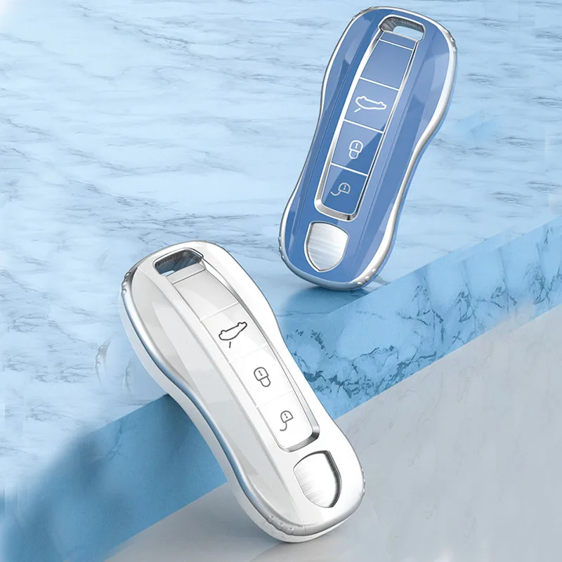 

3 Buttons TPU Car Smart Key Cover Case Shell For Porsche Panamera Carman Macann Bobst Cayenne 718 971 911 9YA 981 991 970 996