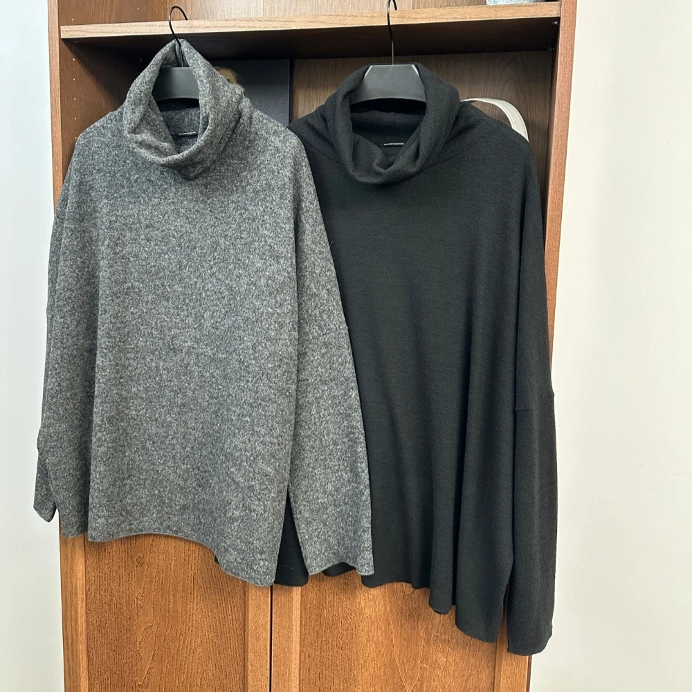 Loose Off-shoulder Velvet Turtleneck Knitted Bottoming T-shirt