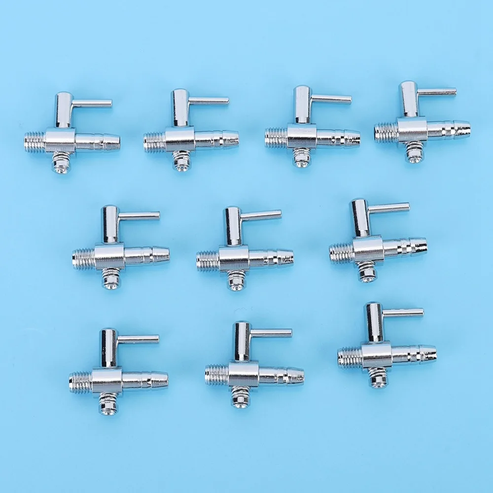10PCS Set Stainless Steel Air Volume Flow Adjustment Valve Thread Connection Single Open Fish Tank Accessory Check Valve