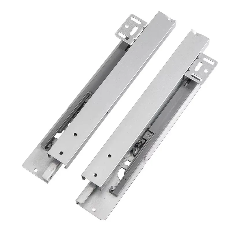 Bottom Mount Hidden Slide Rail, Buffer Soft Close Drawer Track, Smooth Runner Hardware for Jewelry Display Cabinet and Exhibitio