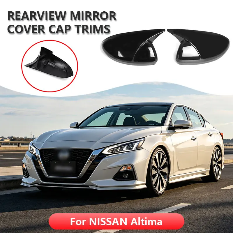 For NISSAN Altima 2019-2023 Sentra/Sylphy 2020-2023 Mirror Cover Rearview Side Mirror Cover Wing Cap Exterior Rear View Trim