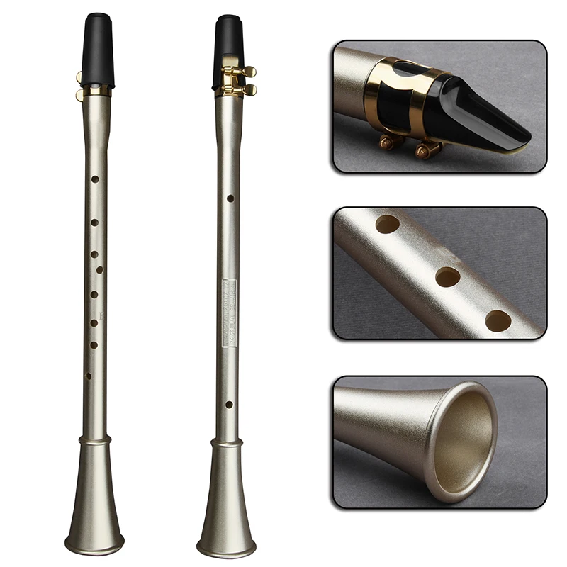 

Мини-саксофон, портативный маленький саксофон с сумкой, кларнет-саксофон, деревянный духовой инструмент для начинающих, практика с использованием F, E, Eb, D, C, Bb