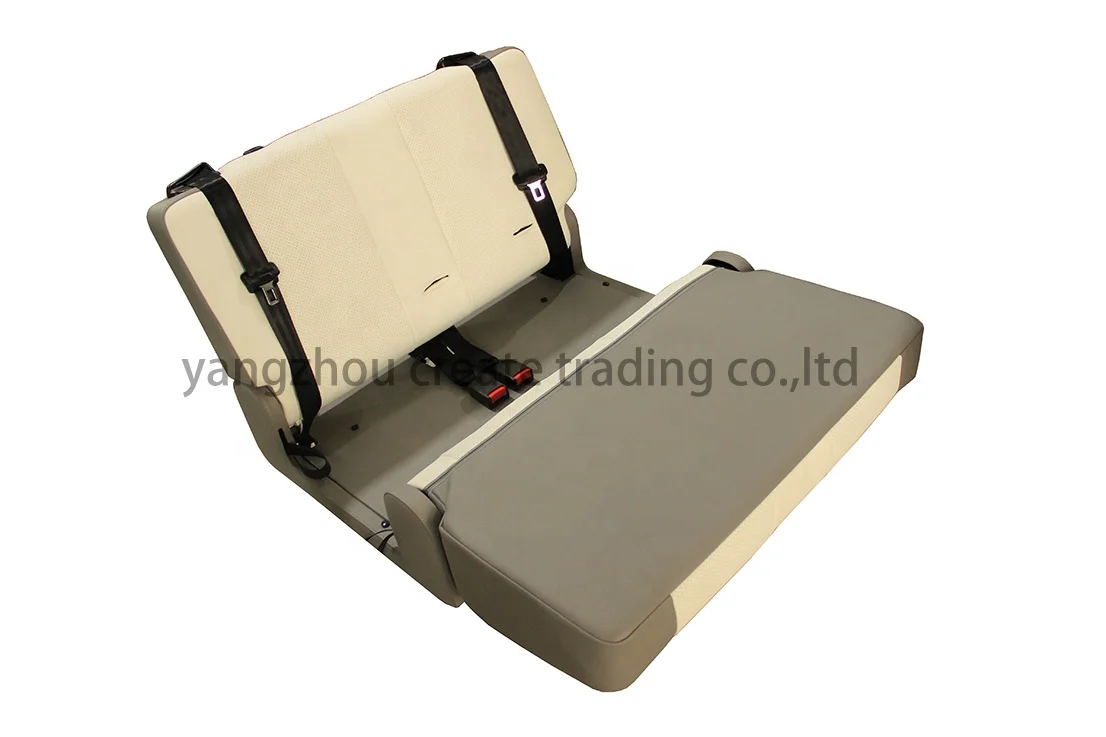 FoldingCaravan للطي Campervan مقعد لشخصين مع ثلاث طبقات RV قماش قابل للطي عالمي معدني ورغوة يتكشف مثل السرير #6
