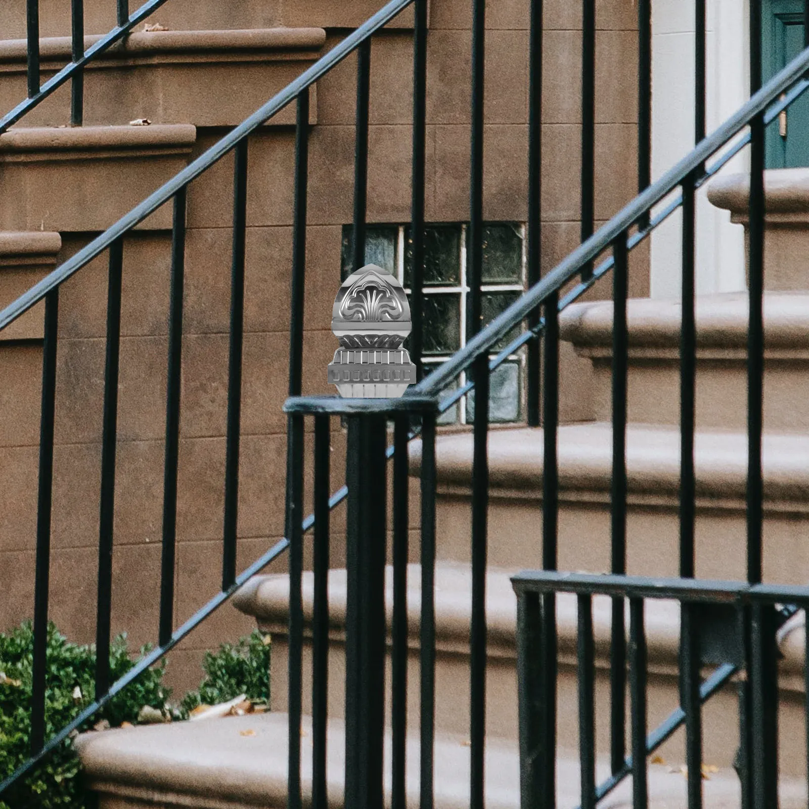 

Stainless Steel Fence Post Cap Finial Decorative Topper for Tube Posts Garden Yard Stair Handrail Outdoor Fence Railing