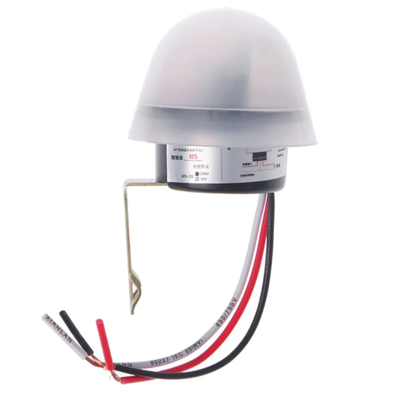 Automatic Auto On Off Photocell Street Light Lamp Switch C AC 220V 50-60Hz 10A Photo Control Photoswitch Sensor Switch