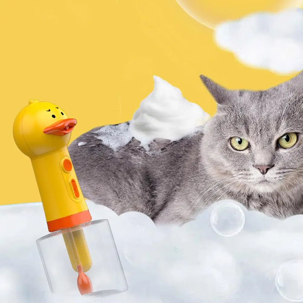 Yellow Duck Electric Foam Machine Usb Charging Automatic Soap Dispenser Foam Machine Pet Cleaning Foam Cleaning, Cat Accessories