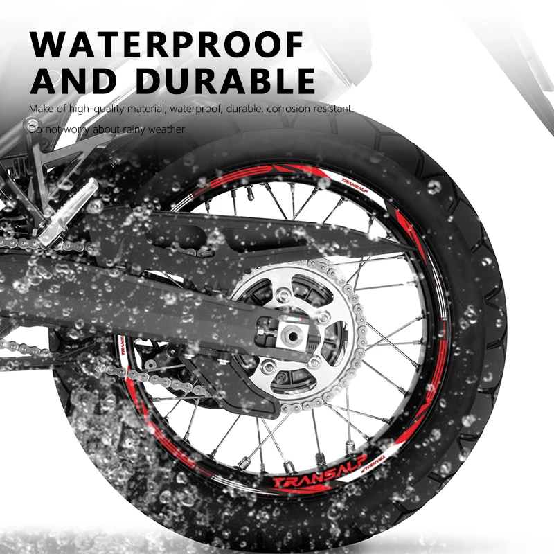Motorcycle Wheel Sticker Waterproof Decals for Honda Transalp 650 600 XL650V XL600V XL 600 650 V Accessories 88-07 Rim Stickers