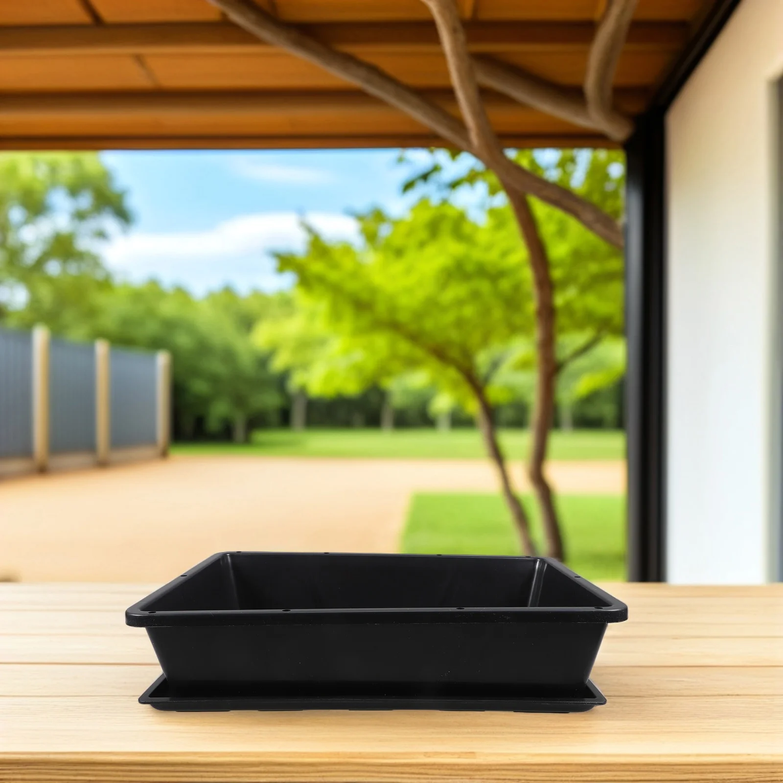 

1Set Multi-Functional Succulent Seedling Tray Rectangle Plastic Plant Growing Plate for Indoor Gardening Nursery Starter Kits