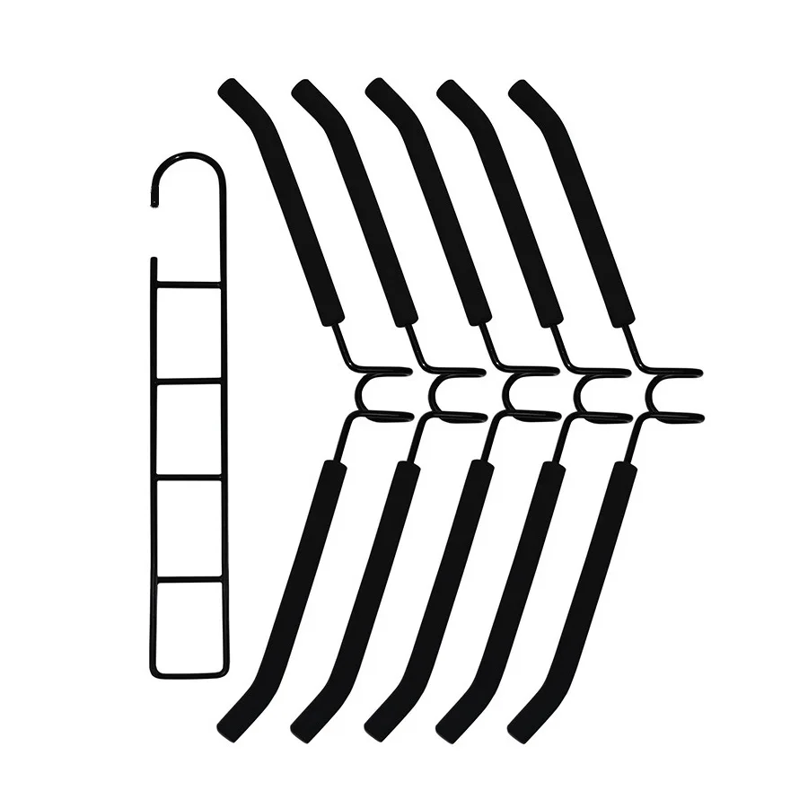 6 grucce in metallo con cuscinetti in schiuma antiscivolo, adatte per cappotti, maglioni, abiti, magliette - Essenziale per riporre l'armadio, strumento per l'organizzazione dell'abbigliamento moderno
