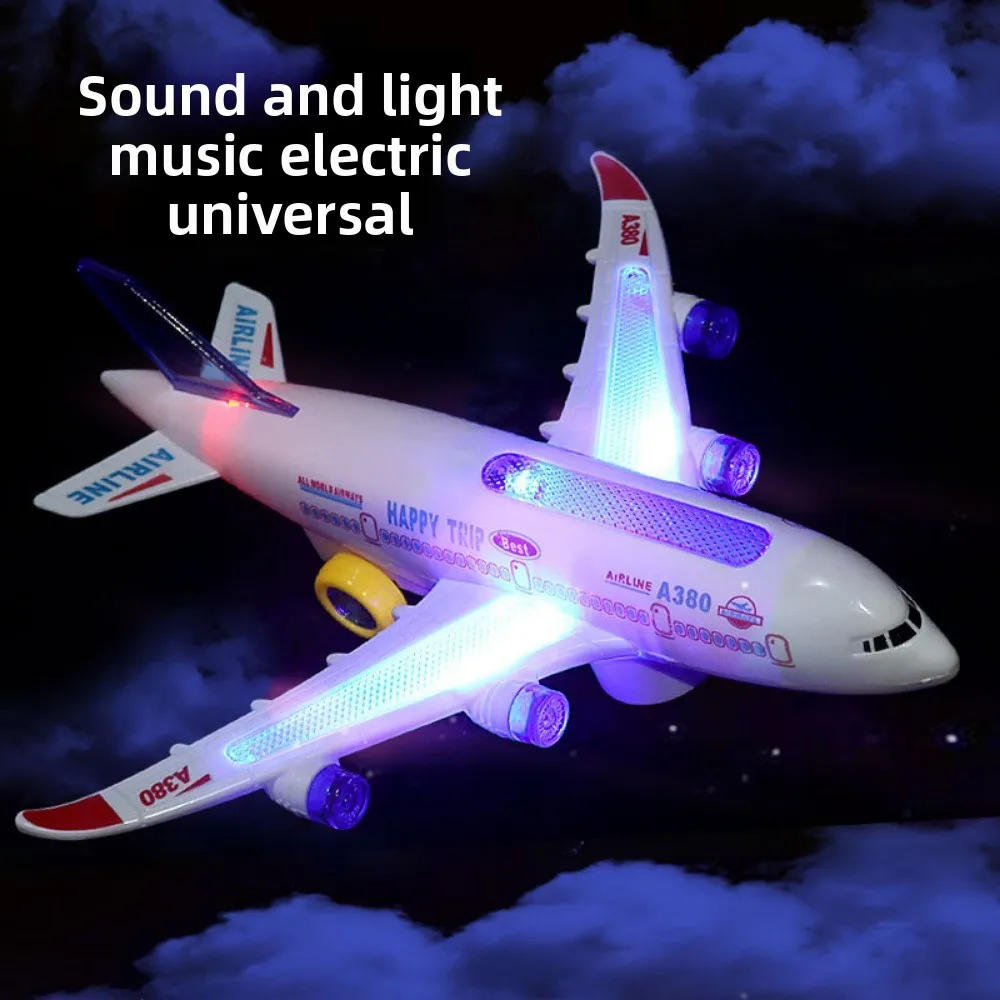 High Quality with Music Plane Gift Plastic Multistyles Flash Sound Aircraft Electronic Aeroplane For Children