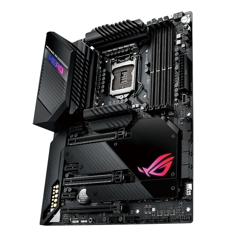 Imagem -03 - Asus-rog Maximus Xii Placa-mãe Hero Intel Z490 Lga 1200 Ddr4 128gb Suporta Core I310300 I5-10400f I5-11600k I9-10900f