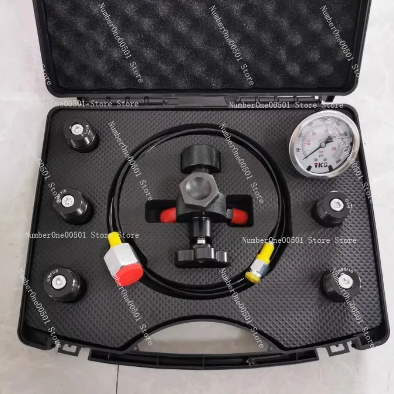 Hydraulic Accumulator cylinder Nitrogen gas charging kit and Pressure Test Kit 7 IN 1