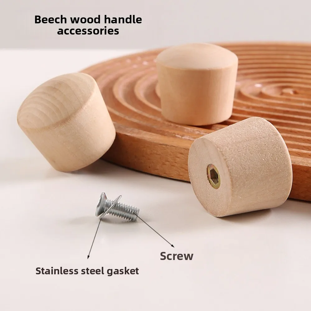Wooden Pot Lid Handle Universal Insulated Kitchen Cookware Handgrip with Screw Washer Replacement Pans Lids Handgrip