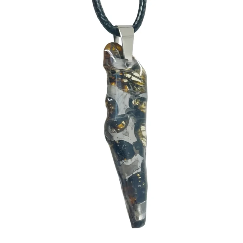 2.2g Seymchan Olive Meteorite manual Pendant Olive Meteorite Natural Olive Meteorite Necklace Pendant Specimen Collection- LB168
