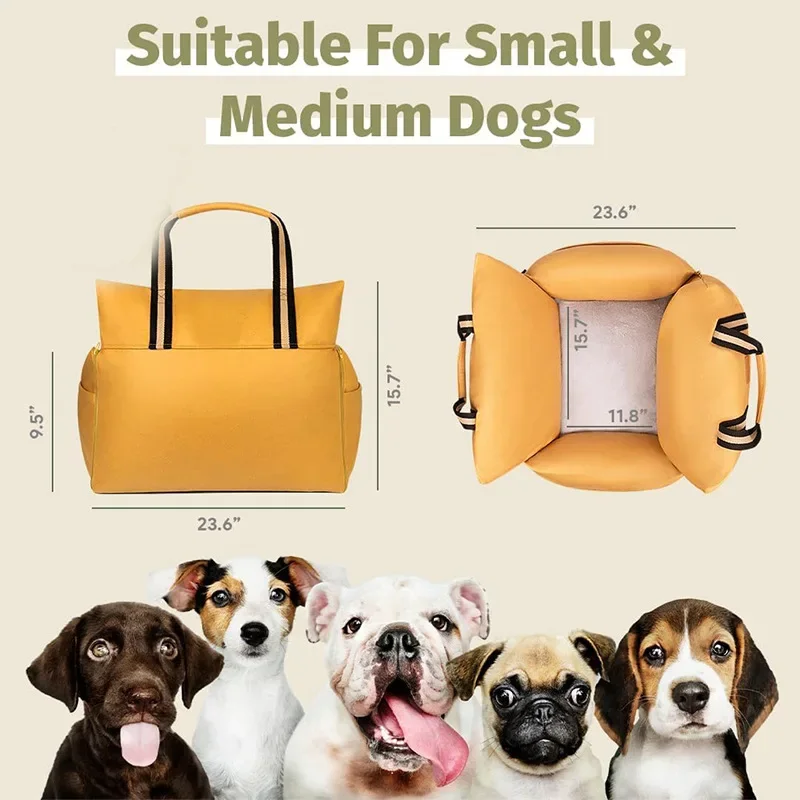 

Portable Dog Bed Travel Bed with Storage Pocket Keep Your Furry Friend Near You At All Times Suitable For Dogs