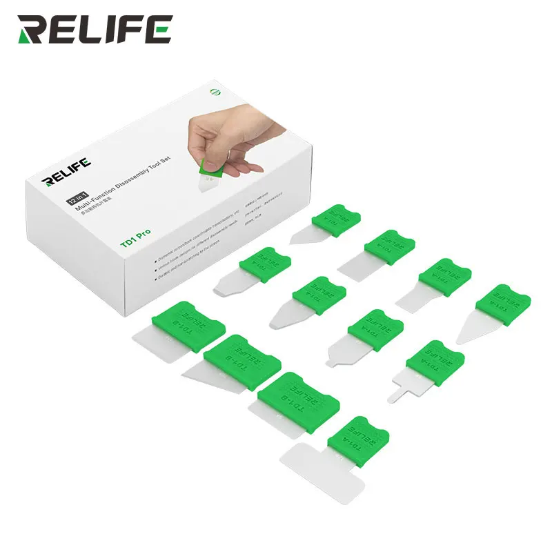 RELIFE TD1 Pro 12-IN-1 الهاتف المحمول شاشة LCD فتاحة التفكيك شفرة مجموعة آيفون باد سامسونج اللوحي أدوات إصلاح