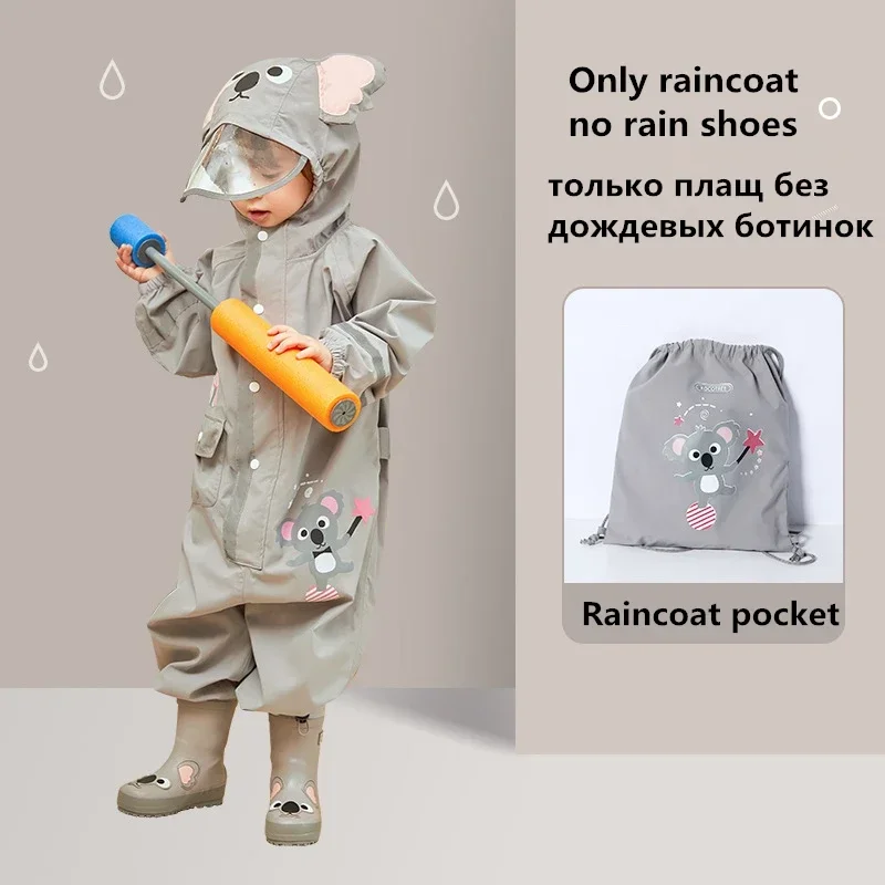 Moda cartone animato 3D dinosauro impermeabile bambini ragazzi tuta impermeabile con cappuccio ragazze un pezzo cartone animato con cappuccio