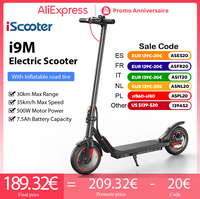 iScooter i9M Electric Scooter 500W 7.5Ah Powerful Electric Kick Scooter 30km Max Range 35km/h Speed Electric eScooter With APP