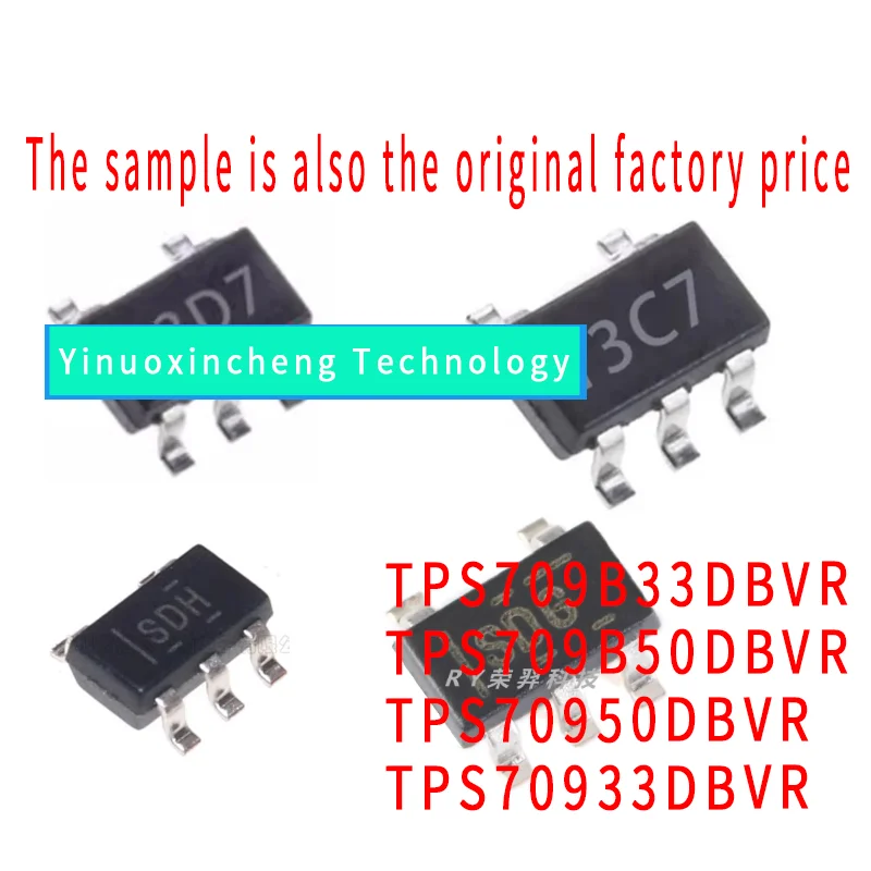 

20PCS/LOT Original genuine TPS70933/70950DBVR TPS709B33/50DBVR SOT23-5 low-voltage differential linear regulator chip