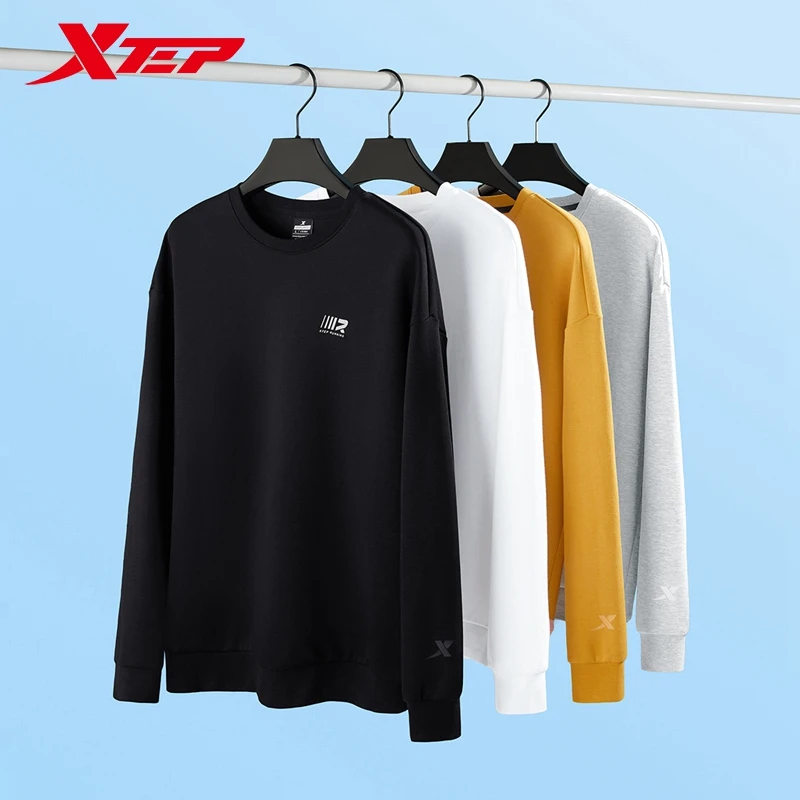 Xtep Pullover Hoodie For Men And Women 2024 Autumn Comfortable Soft Sweatshirt Leisure Athletic Outdoor Tops 876327930169