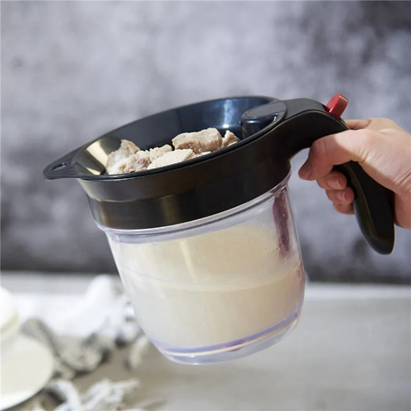 

ABGR-2X 1000 мл масляный сепаратор, мерный стакан и сито с нижним высвобождением для соусов и других жидкостей с масляной смазкой