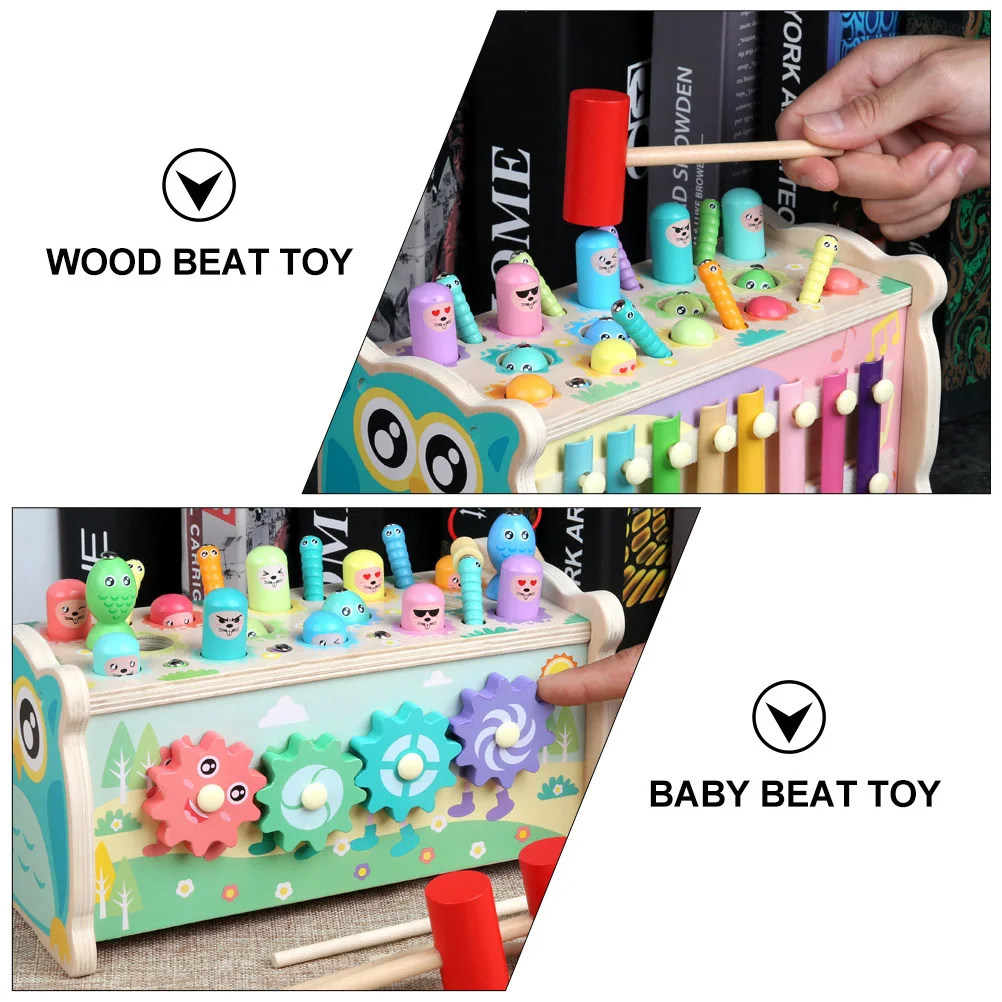 مجموعة واحدة من لعبة فوز المطرقة الخشبية المثالية لحفلات أعياد الميلاد وعيد الميلاد والتطوير التفاعلي هدية لعبة فوز الطفل