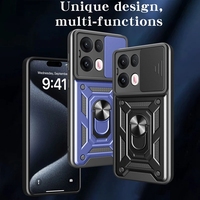 Slide Camera Funda for OPPO Reno 13 12 Pro 12F 12FS 5G Armor Ring Stand Protection Cover for Reno13 Reno12 Shockproof Capa