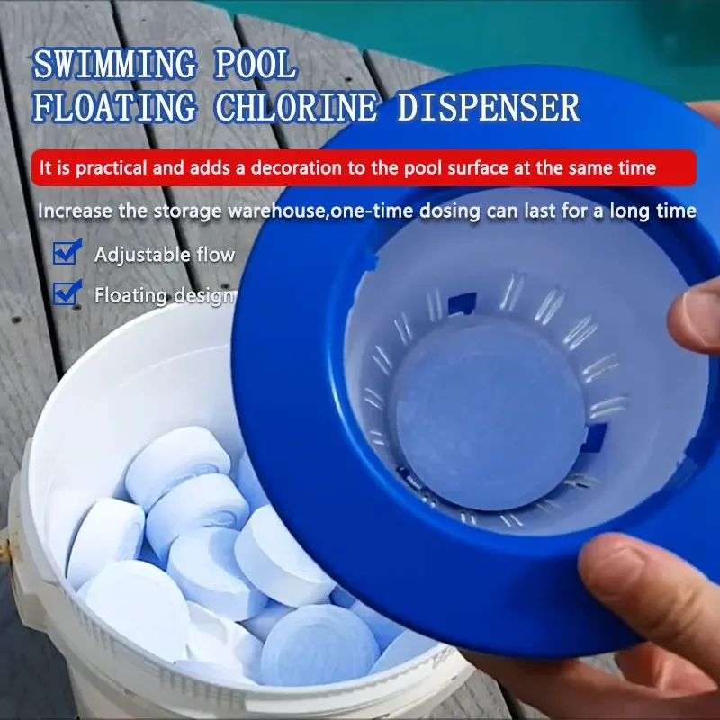 Floating Chemical Chlorine Dispenser Swimming Pool Automatic Disinfection Applicator Pump Floating Water Pool Spa Accessories