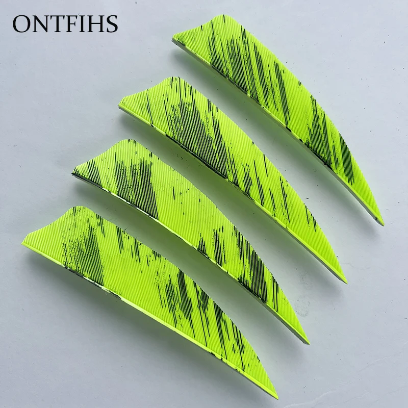 50Pcs Neue 3 Zoll Feder Pfeile Befiederung Schild Cut Natürliche Türkei Plumes Tinte Malerei für Bogenschießen DIY Zubehör
