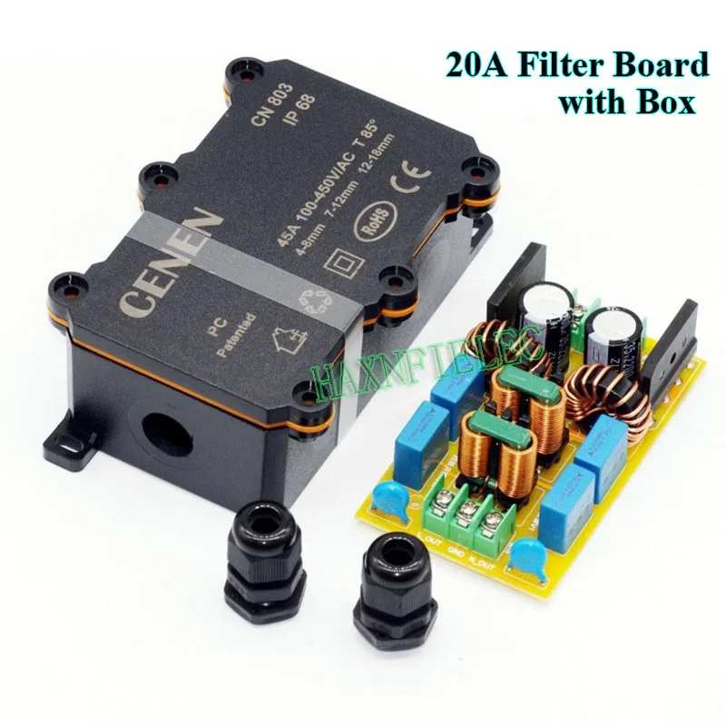 10A 20A EMI Electromagnetic Interference Power Filter Four Stage EMC High Frequency Power Filtering For Audio Power Amplifier