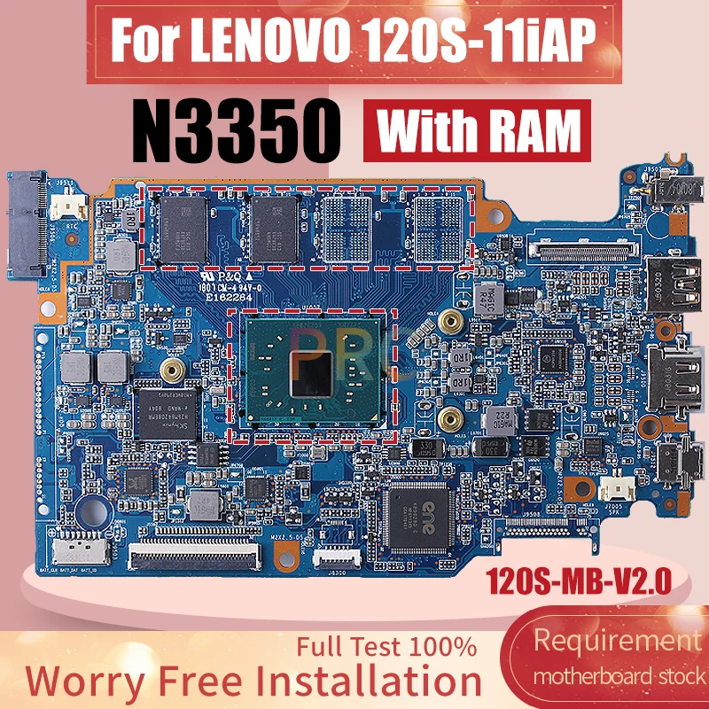 For LENOVO 120S-11iAP Laptop Motherboard 120S-MB-V2.0 N3350 With RAM 5B20P23755 Notebook Mainboard