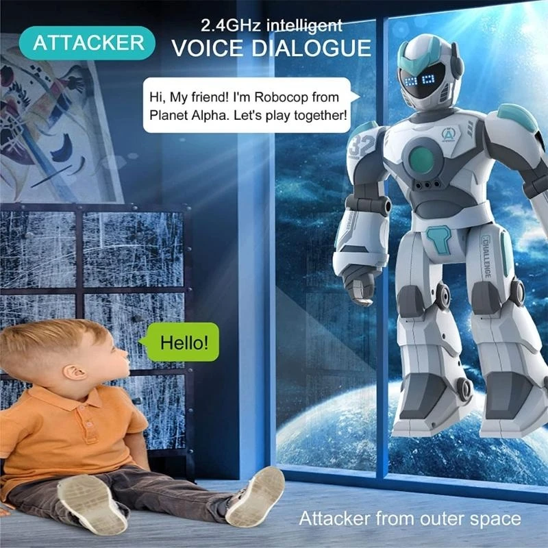 Sprachgesteuertes Roboterspielzeug Gestenerkennungsroboter Programmierbares Roboterspielzeug für Kinder 15UB