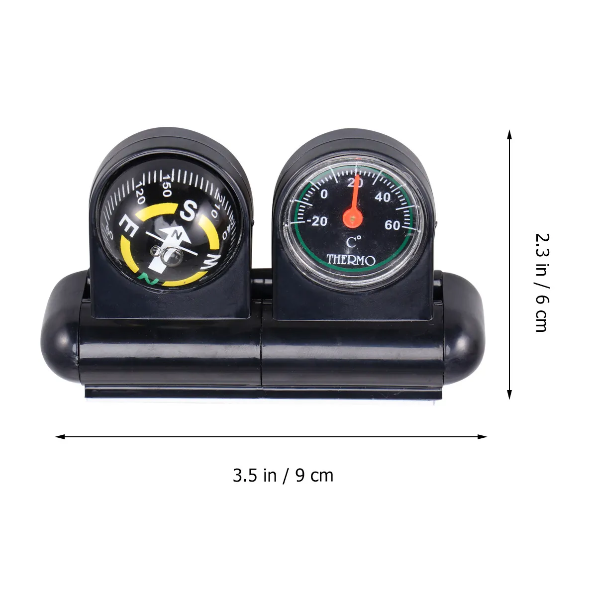Dashboard Compass Thermometer Idirectional Design Instant Data Reliable Readout for Car Travel Auto Compass