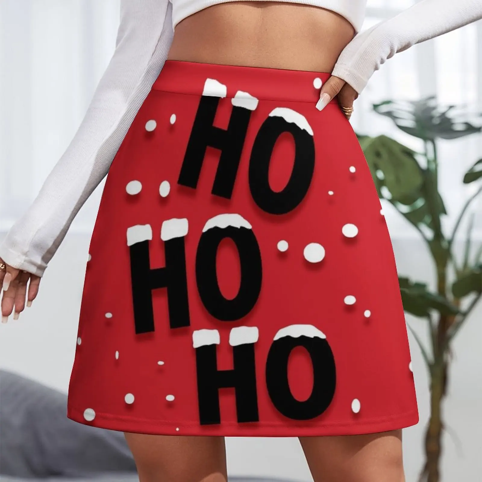 HO HO HO Laughing Santa Claus Mini Skirt night club outfits korean style clothes women 2023 girls skirt