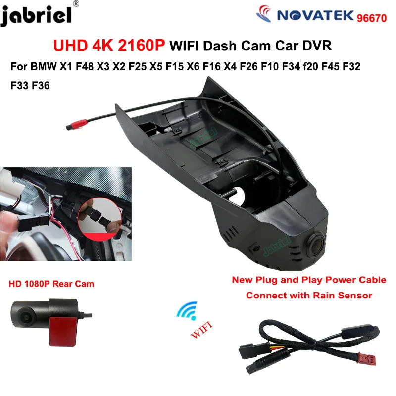 

UHD 4K 2160P Wifi Dash Cam Car DVR Video Recorder 24H For BMW X1 X2 X3 X4 X5 X6 F48 F25 F15 F16 F26 F10 F34 f20 F45 F32 F33 F36
